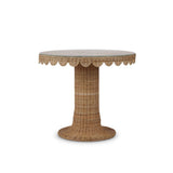 Scalloped Rattan Bistro Table FURNITURE - dining table Bramble