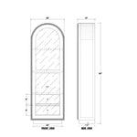 Vincent Single Door Display Cabinet FURNITURE - cabinet Bramble