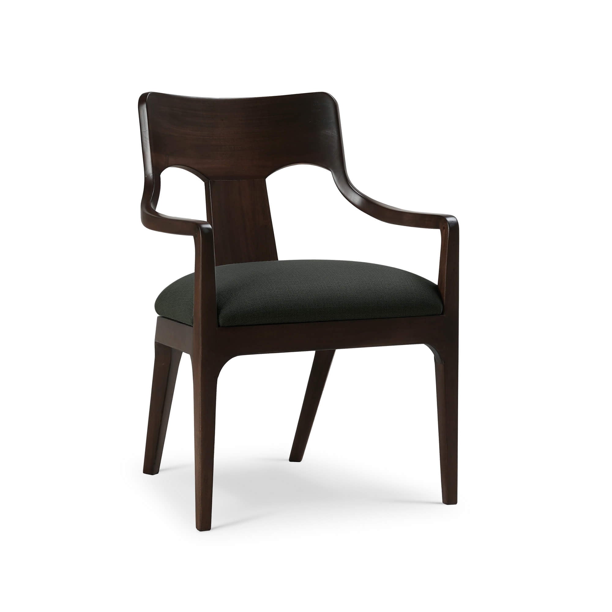 Cole Dining Chair FURNITURE - dining chair Bramble Walnut w/ Smoke Performance Fabric