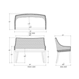 Sienna Rattan Loveseat FURNITURE - accent chair Bramble