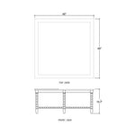 Charlotte Square Coffee Table FURNITURE - coffee table Bramble