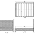 Kylie Rattan Bed FURNITURE - bed Bramble