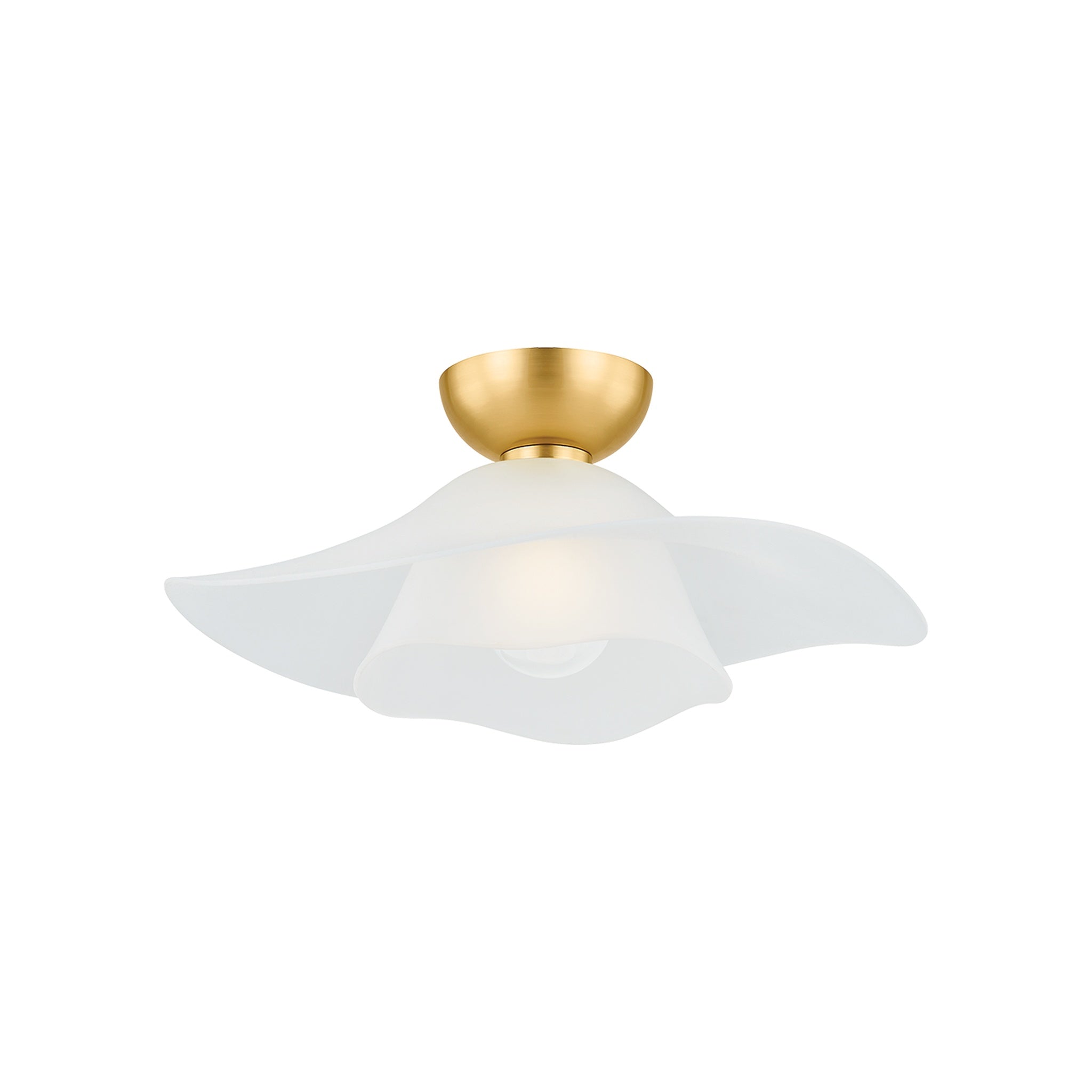 Netherlee Flush Mount, Aged Brass