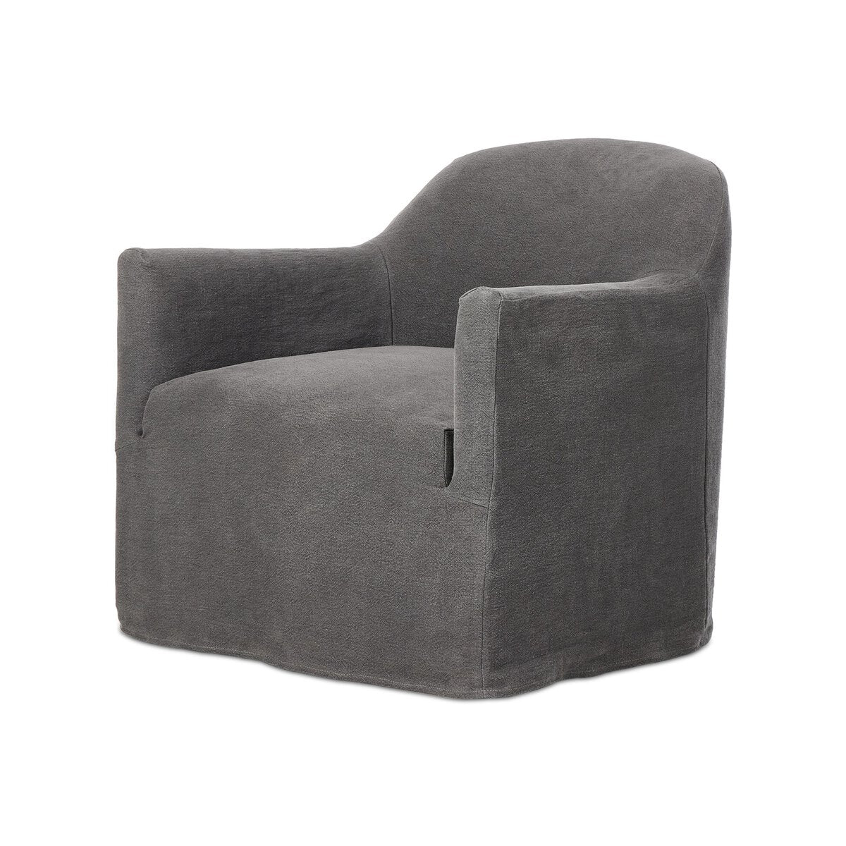 Lowell Slipcover Swivel Chair - Broadway Demin FURNITURE - lounge chair Four Hands