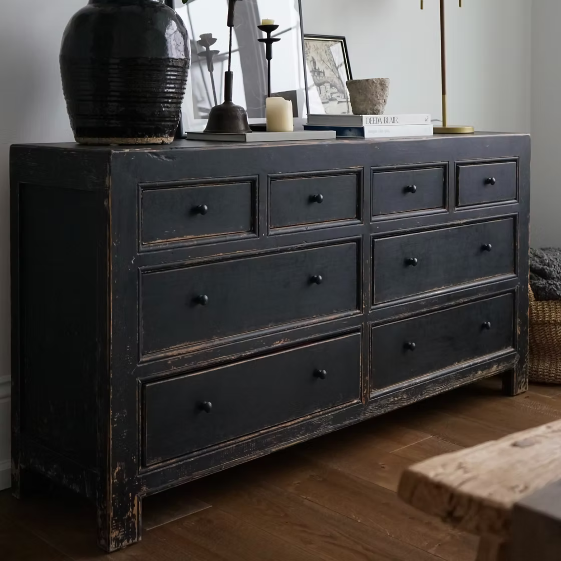 Ronan Reclaimed Wood Dresser 5-VINTAGE-cabinet Hauer Market