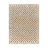 Floyd Camel Border Checkered Rug