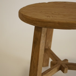 Dobbie Reclaimed Elm Wood Side Table 5-VINTAGE-end table Hauer Market