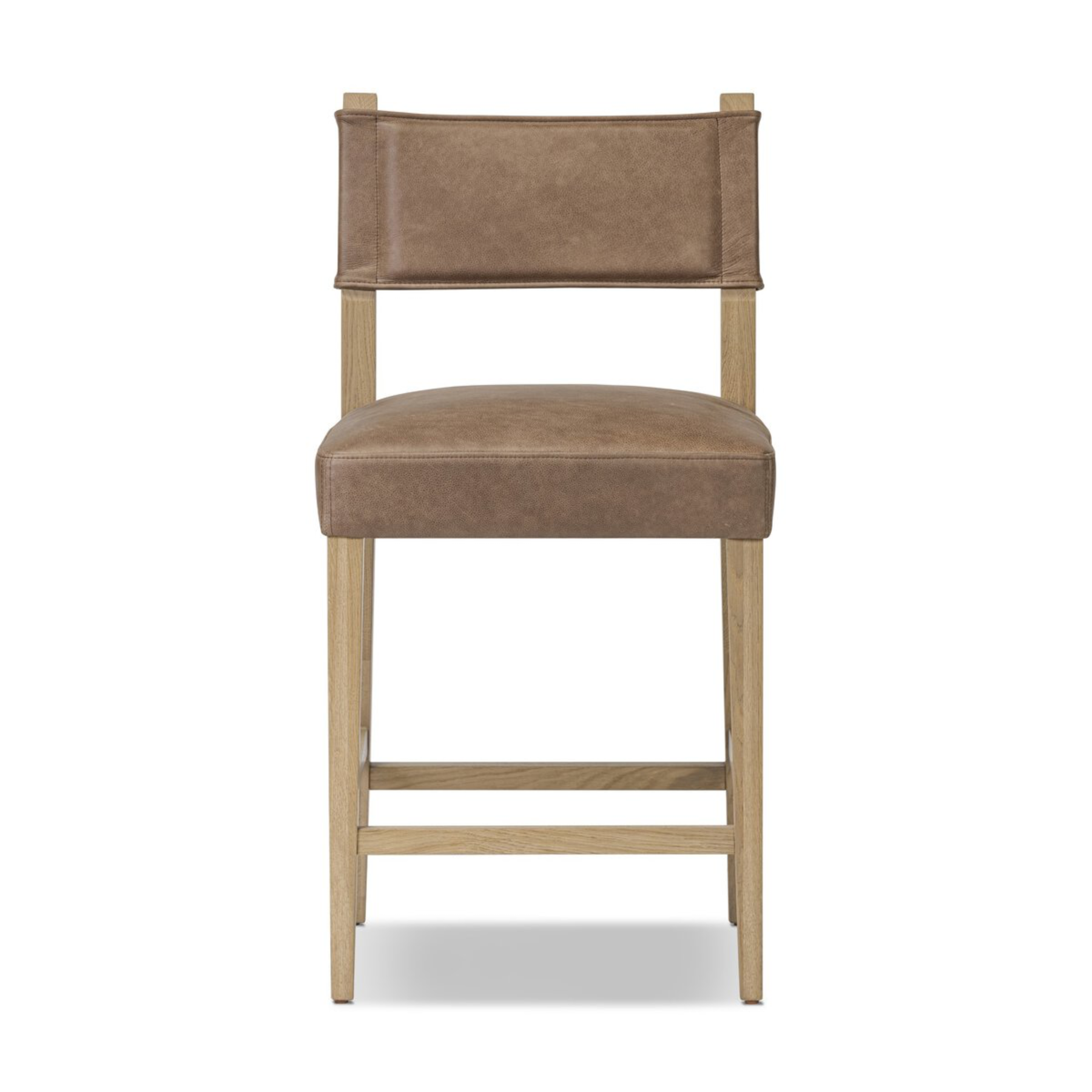 Ferris Counter Stool - Brown Leather 12 - a - FURNITURE - bar/counter stool Four Hands