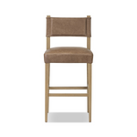 Ferris Bar Stool - Brown Leather 12 - a - FURNITURE - bar/counter stool Four Hands