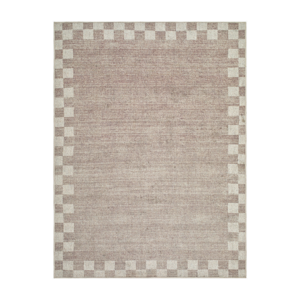 Jude Checkered Border Washable Rug
