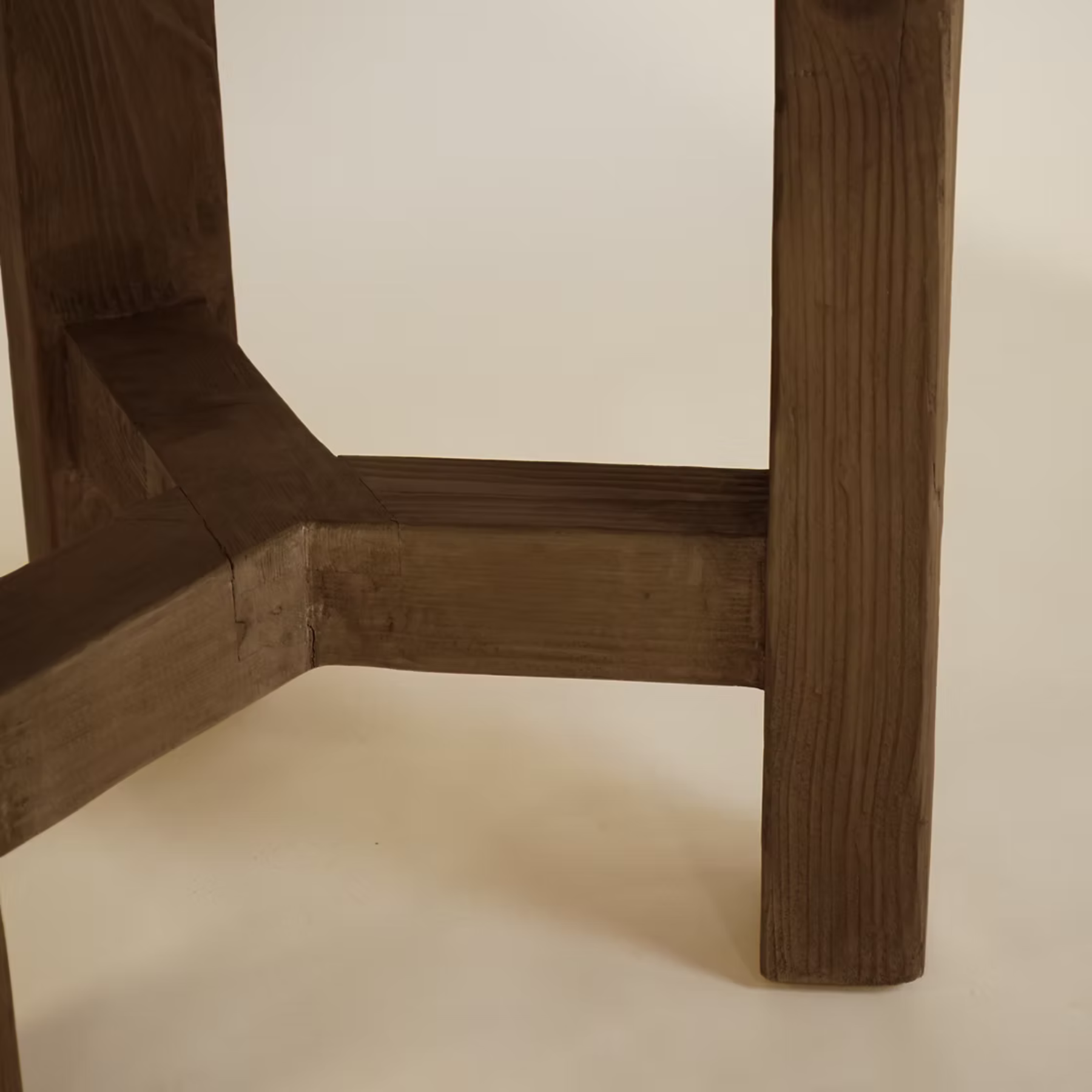 Lawrence Reclaimed Wood Round Dining Table - Aged Brown – view 2