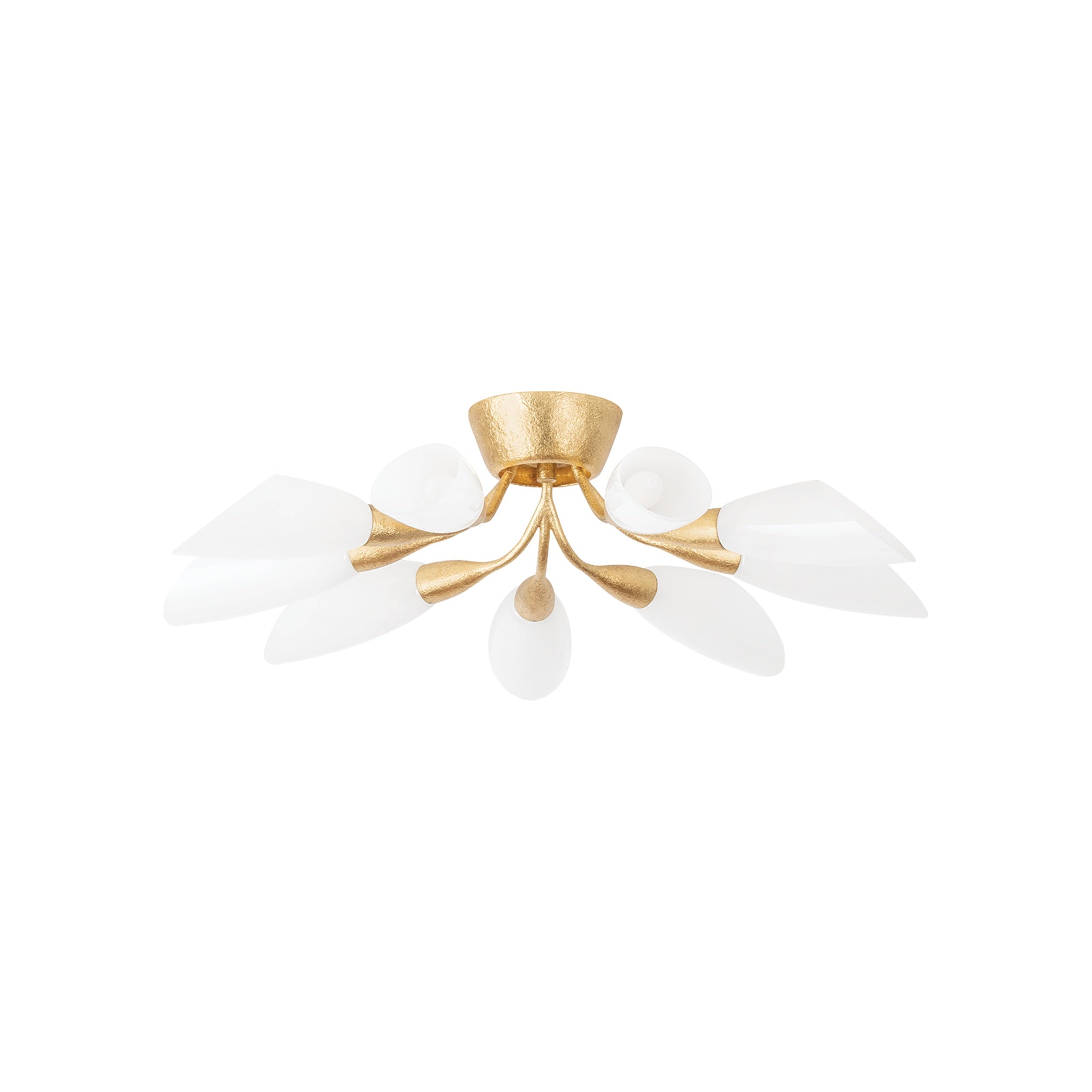 Enfield Semi Flush, Vintage Gold Leaf Small