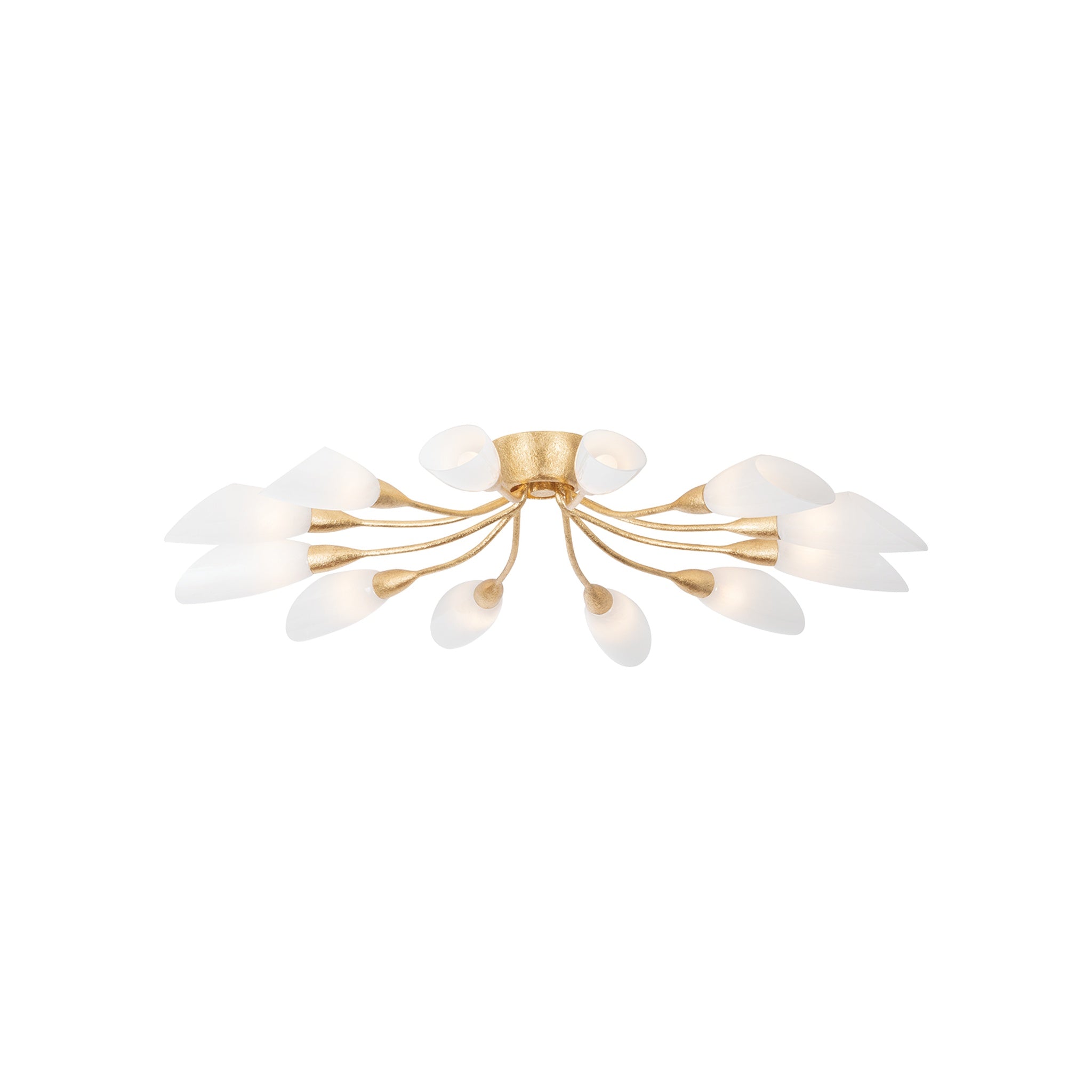 Enfield Semi Flush, Vintage Gold Leaf Large