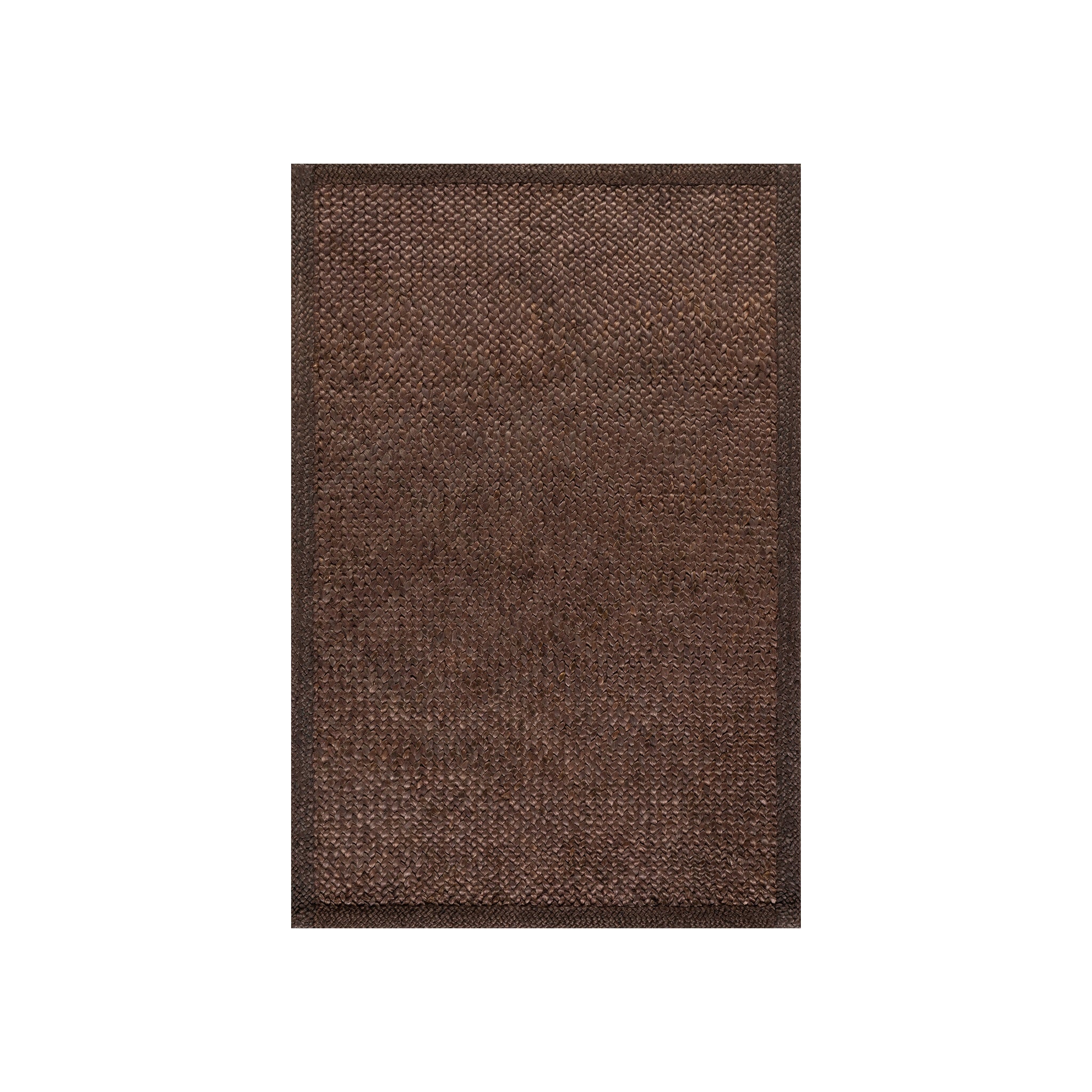 Thale Textured Handmade Jute Rug, Chocolate Brown 2' x 3'