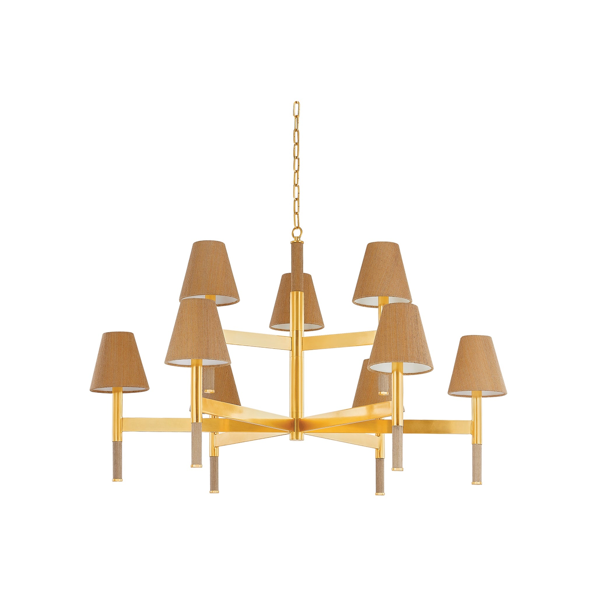 Lindenwood Chandelier, Aged Brass Large