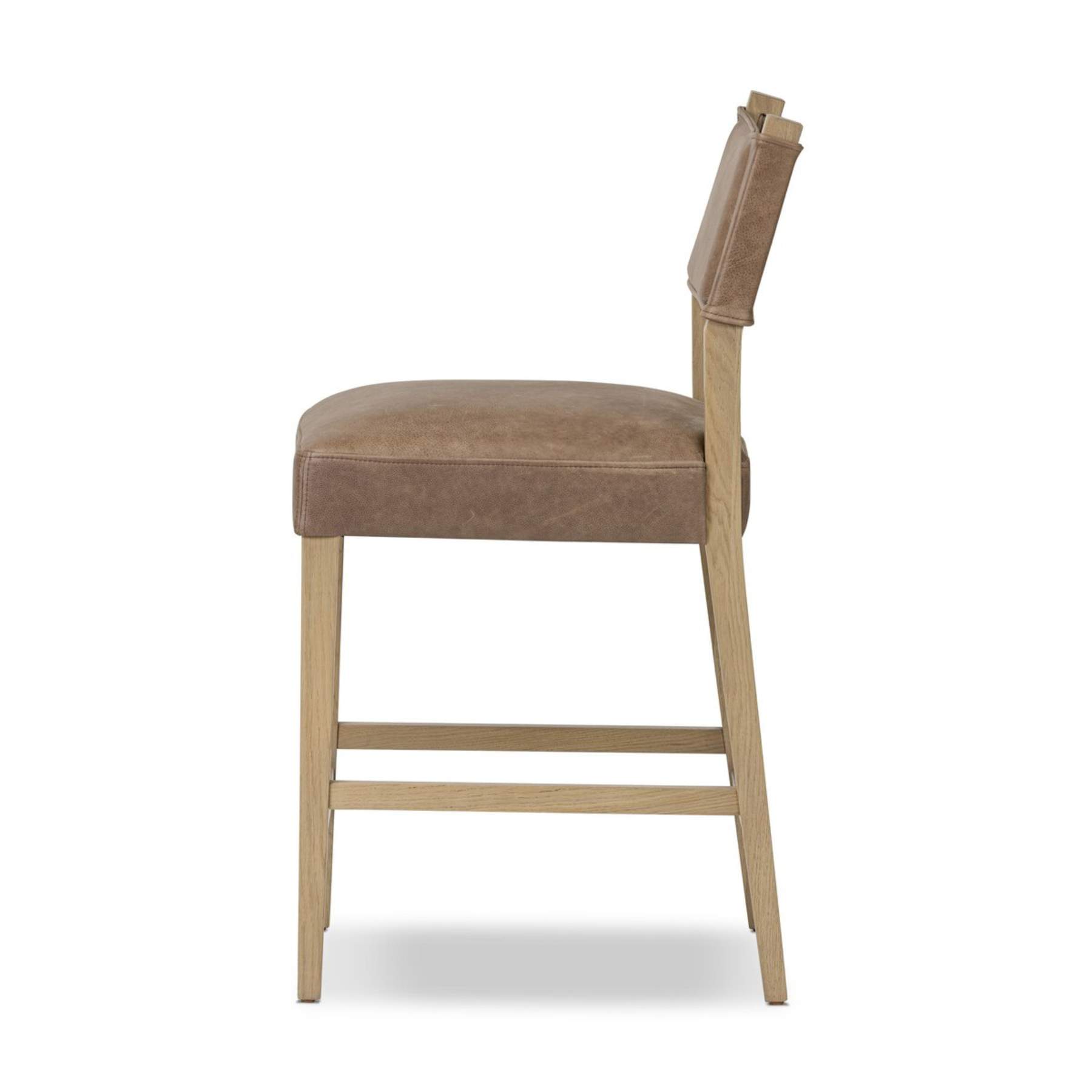 Ferris Counter Stool - Brown Leather 12 - a - FURNITURE - bar/counter stool Four Hands