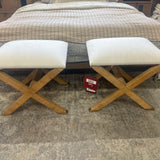 FLOOR MODEL - Taffeta Small Bench FURNITURE - floor model Uttermost