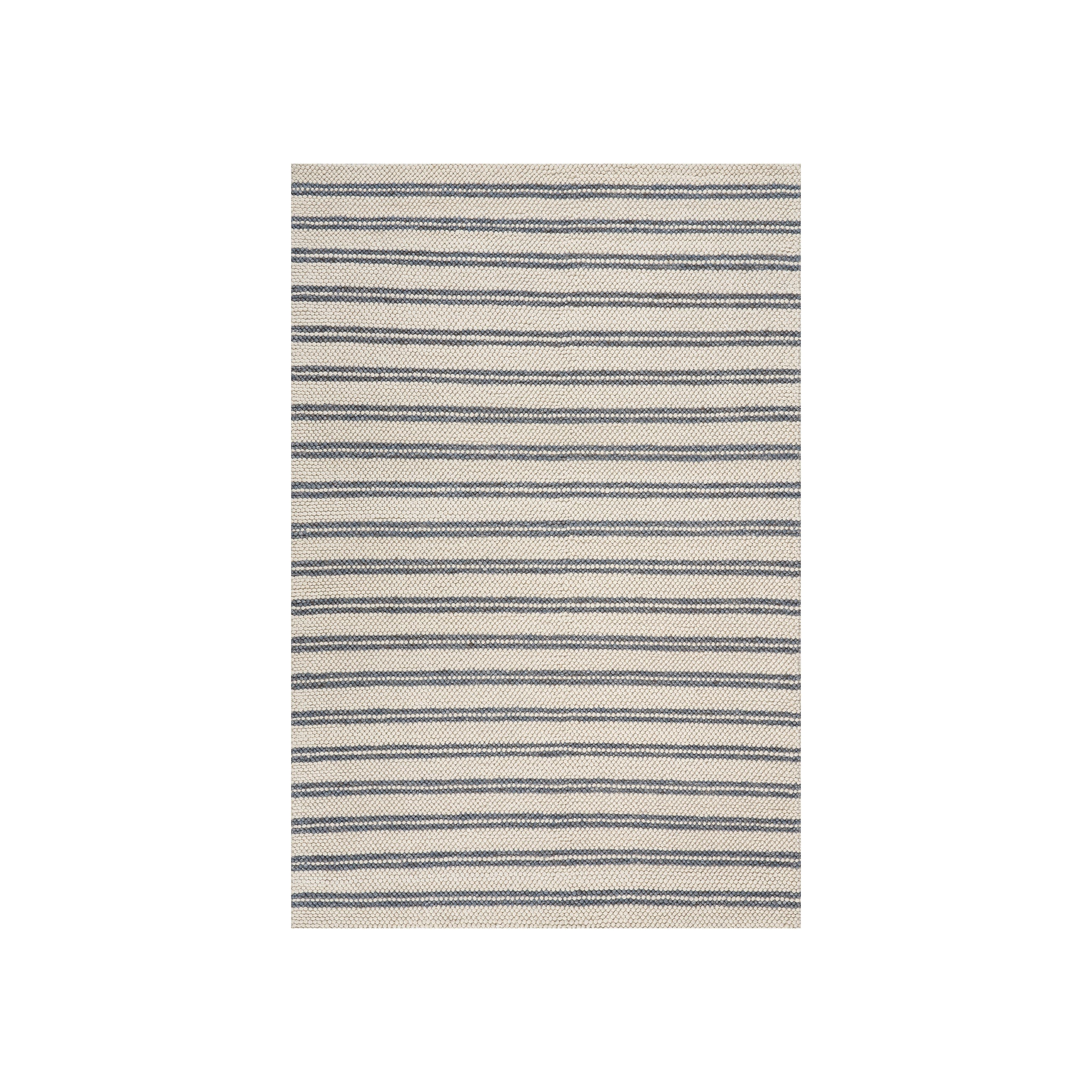 Venit Modern Striped Farmhouse Rug RUGS - wool Dash & Albert Slate 2' x 3'