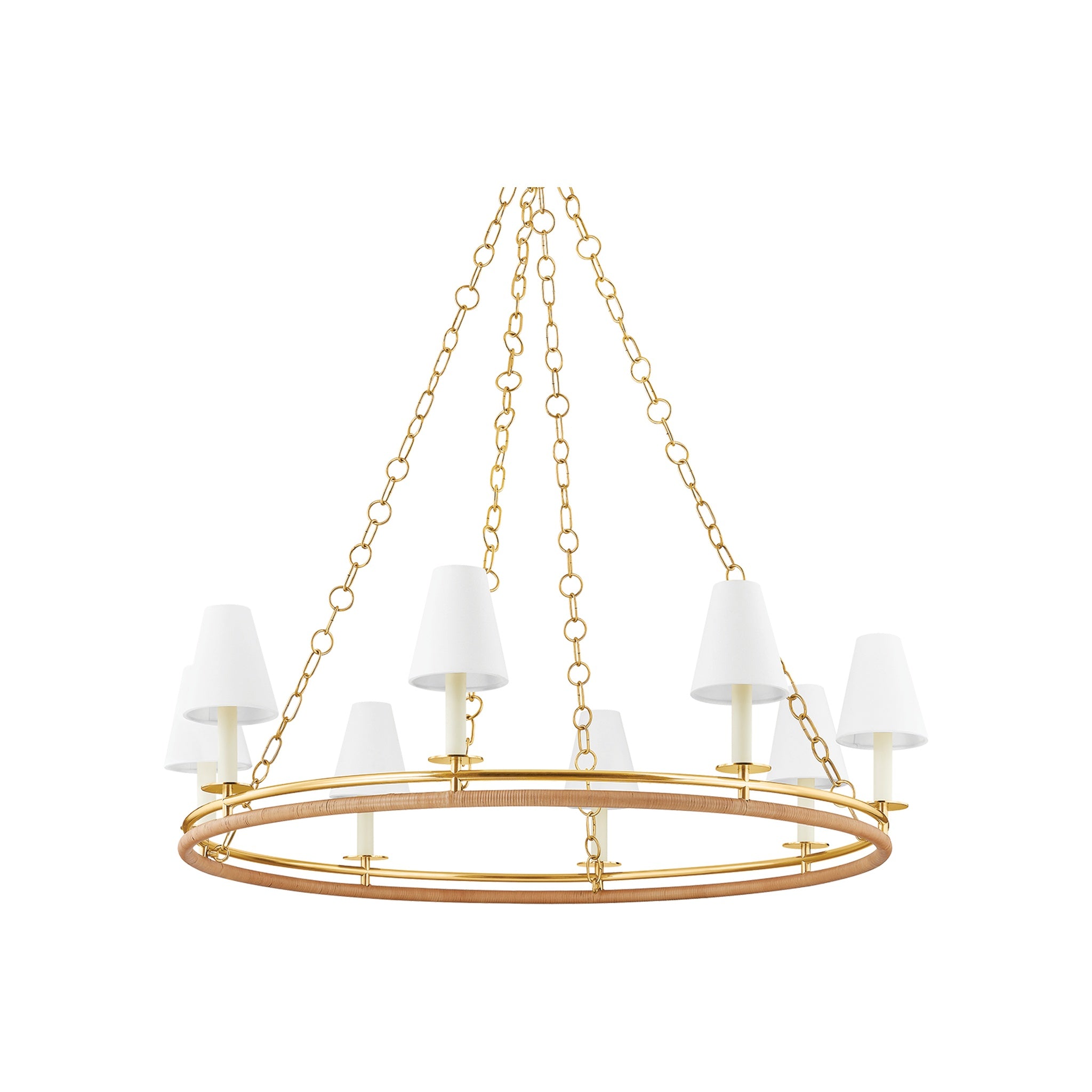 Swanton Chandelier, Aged Brass Small