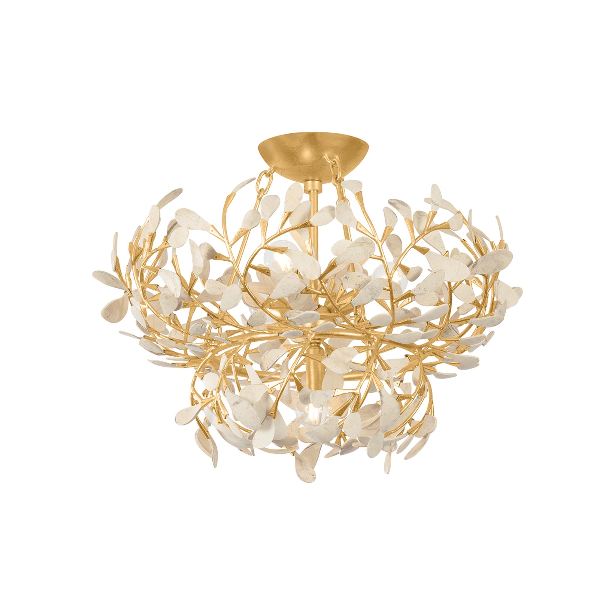 Maybrook Semi Flush, Vintage Gold Leaf