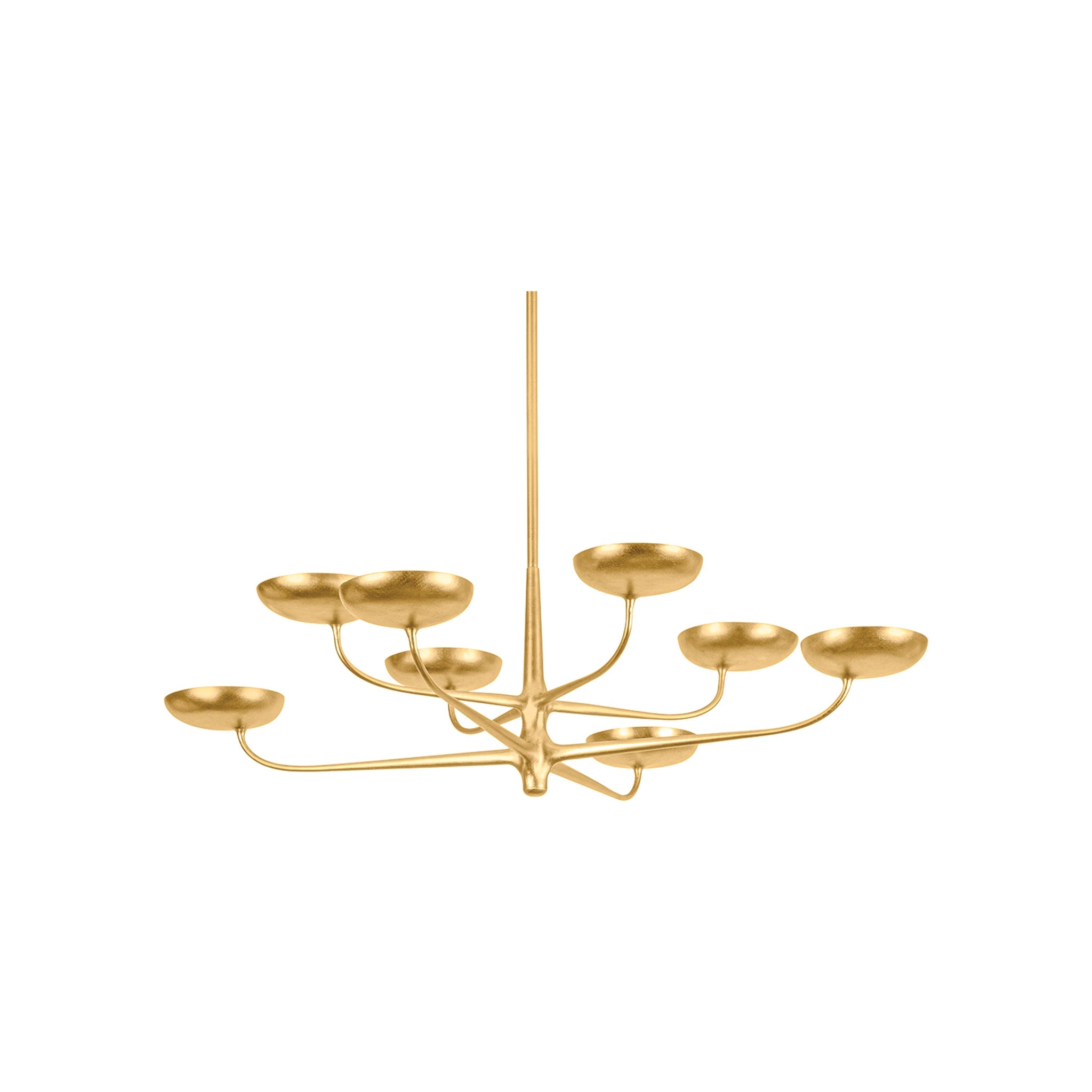 Taormina Chandelier, Vintage Gold Leaf Small