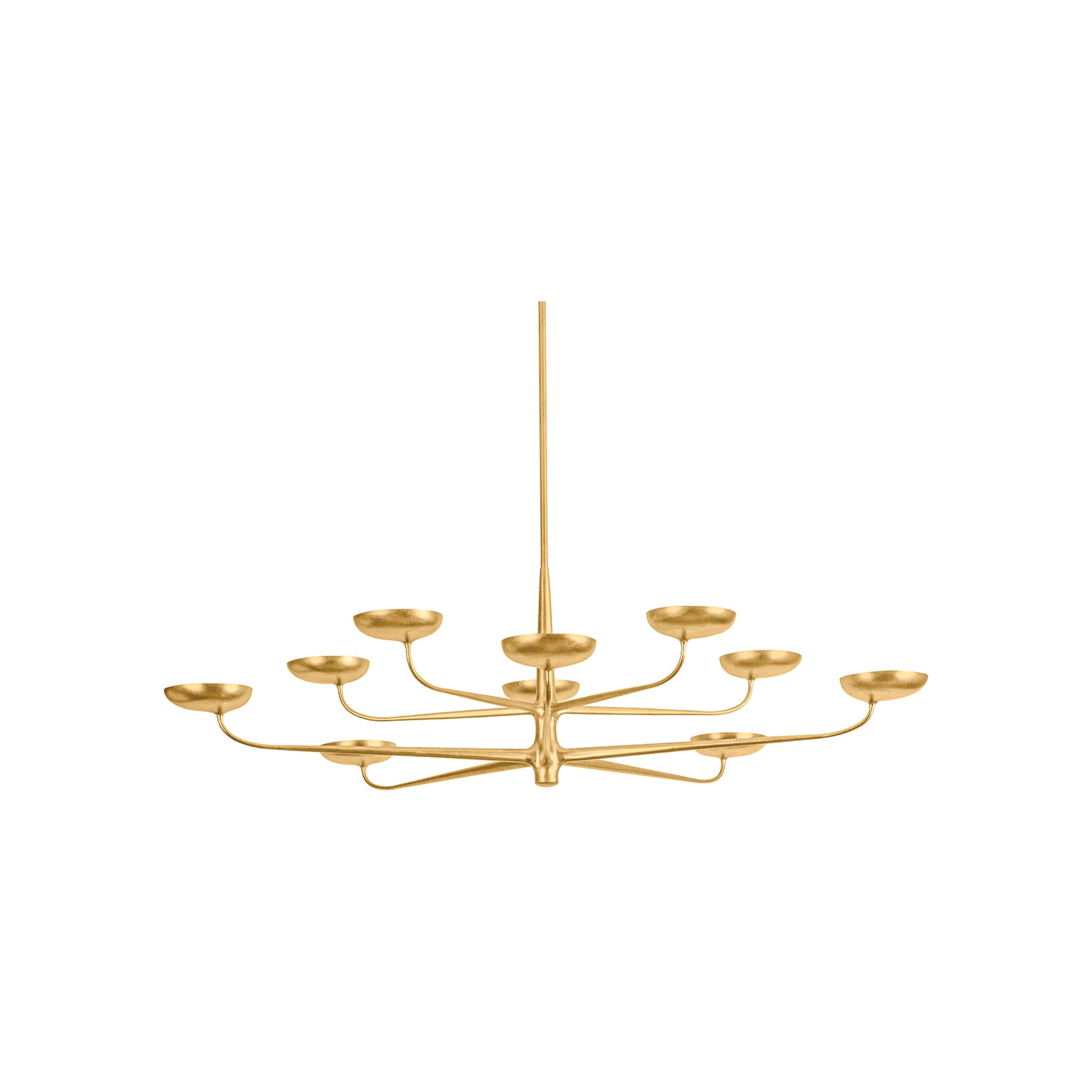 Taormina Chandelier, Vintage Gold Leaf Large