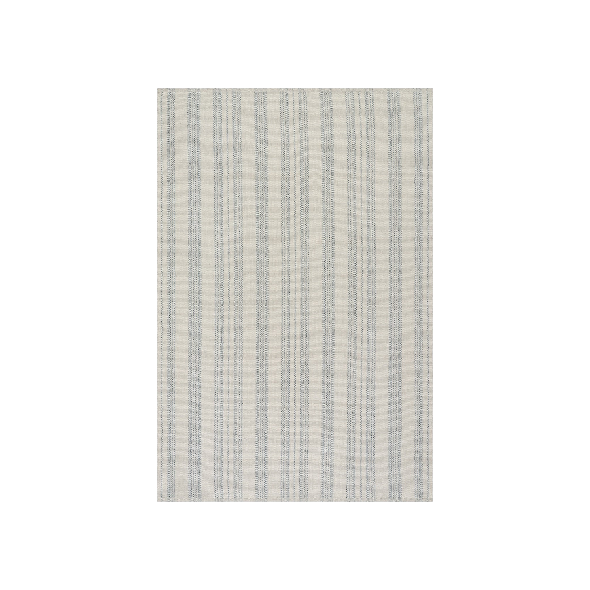 Nexel Striped Farmhouse Rug, Blue 2' x 3'