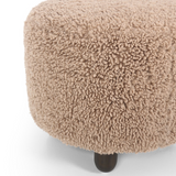 Ainsley Ottoman Round - Toast