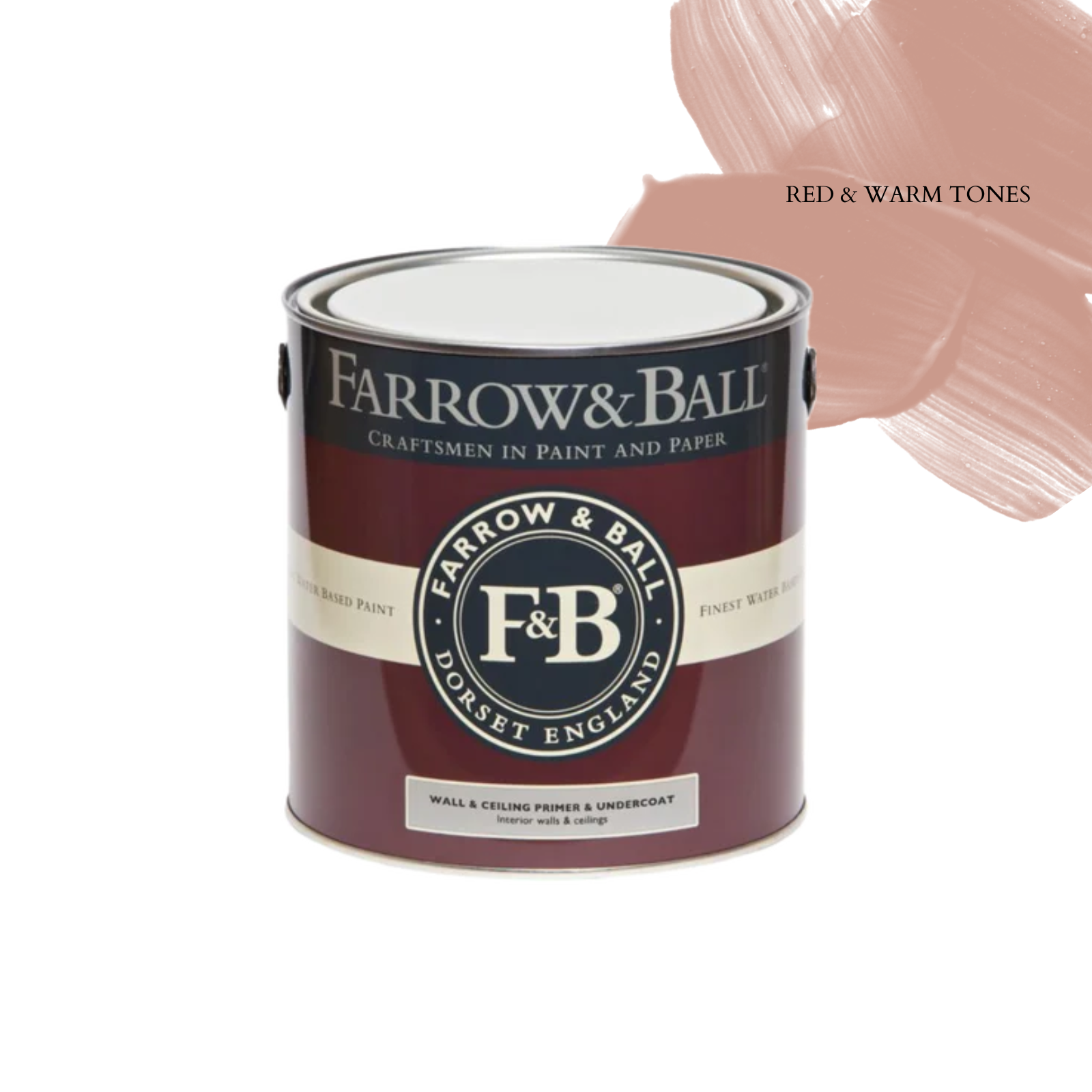 OVERSTOCK PAINT - Farrow & Ball Wall/Ceiling Primer and Undercoat, Red & Warm Tones Gallon (3.74 L)