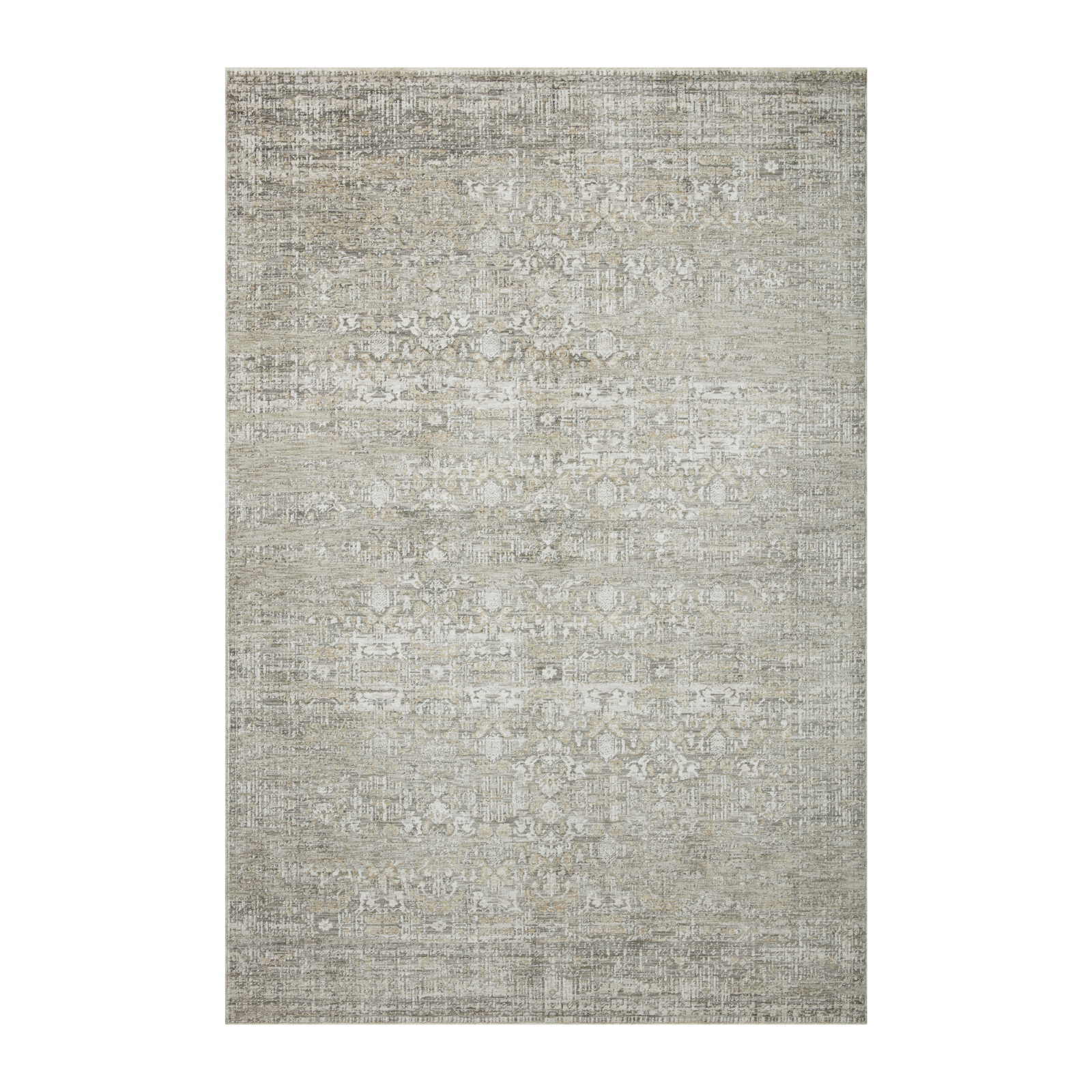 Amber Lewis x Loloi Honora Grey / Beige Rug, 18" x 18" Sample