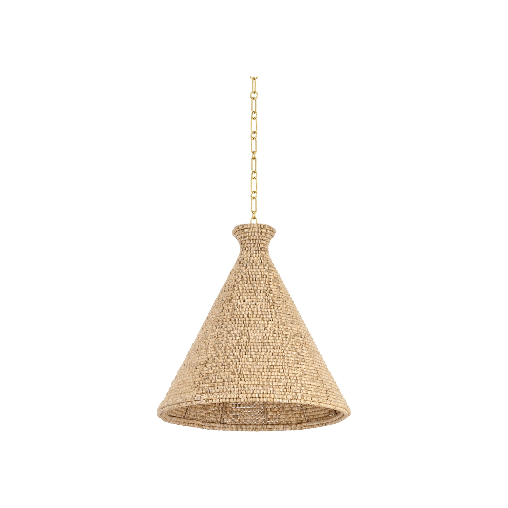 Tallman Pendant, Vintage Gold Leaf Large