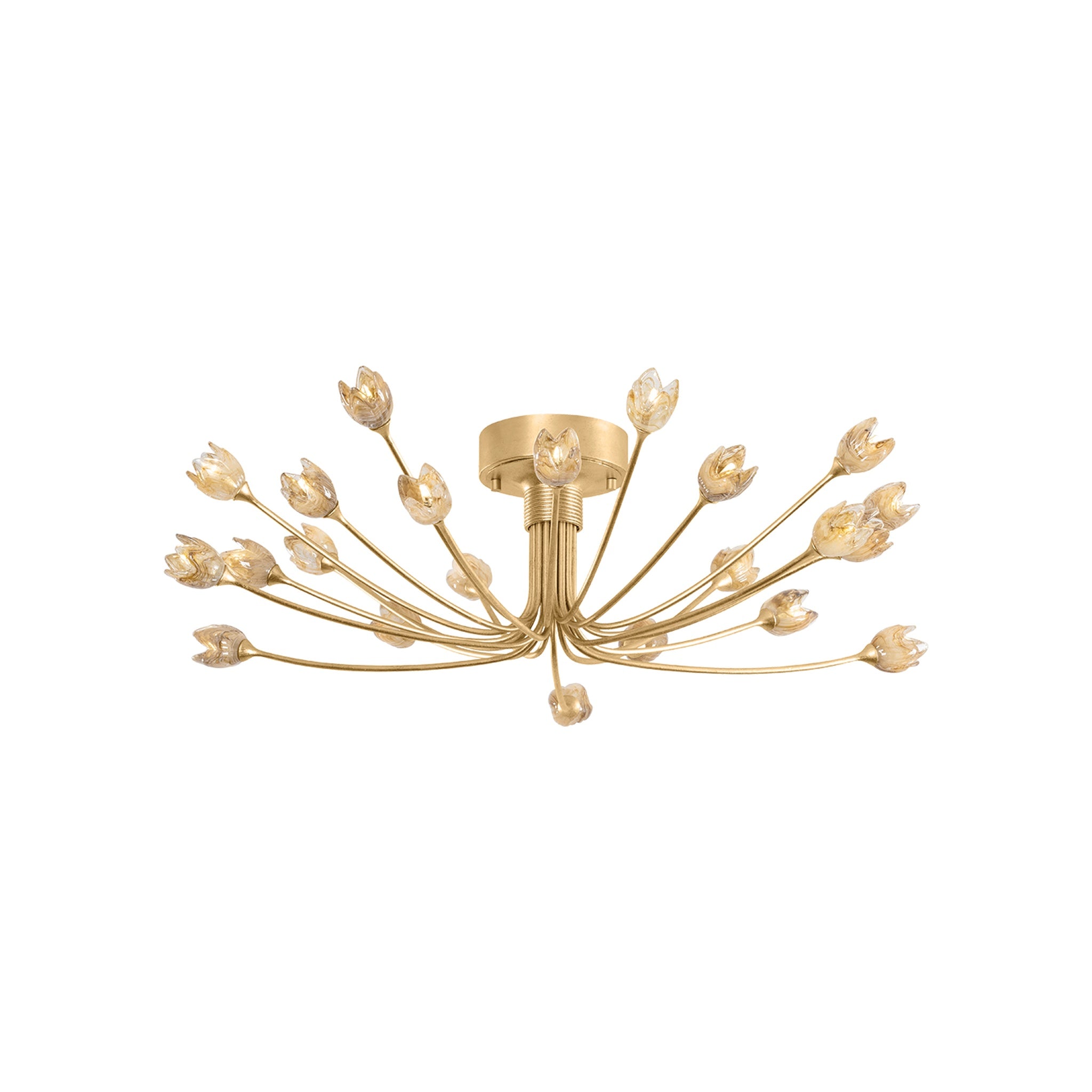 Falkirk Semi Flush, Vintage Gold Leaf Small