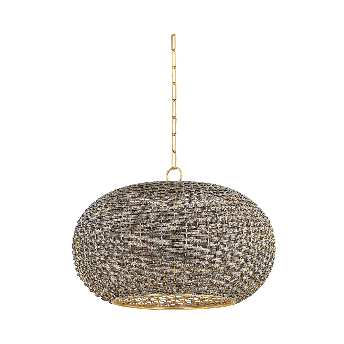 Penarth Pendant, Aged Brass