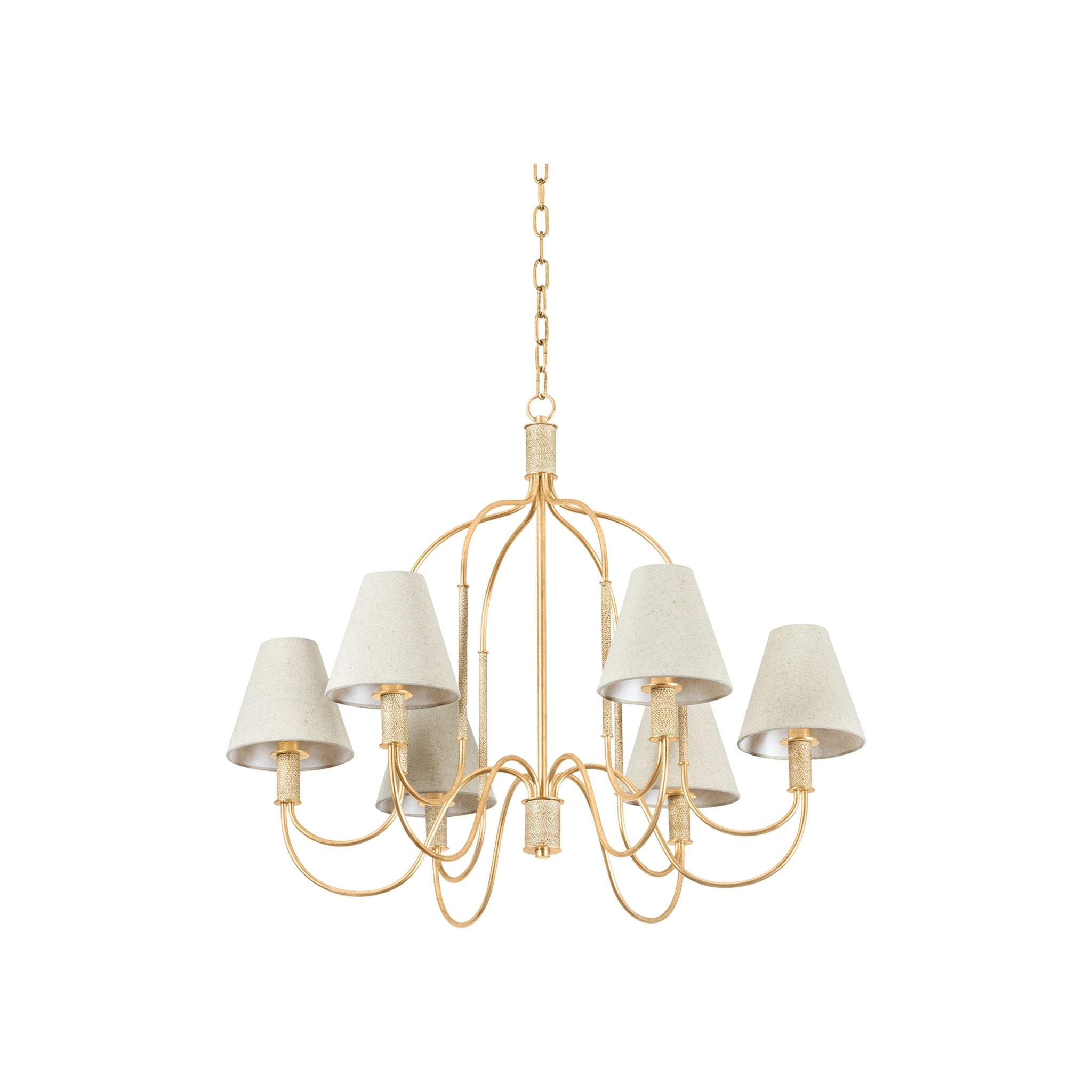 Warrensburg Chandelier, Vintage Gold Leaf Small
