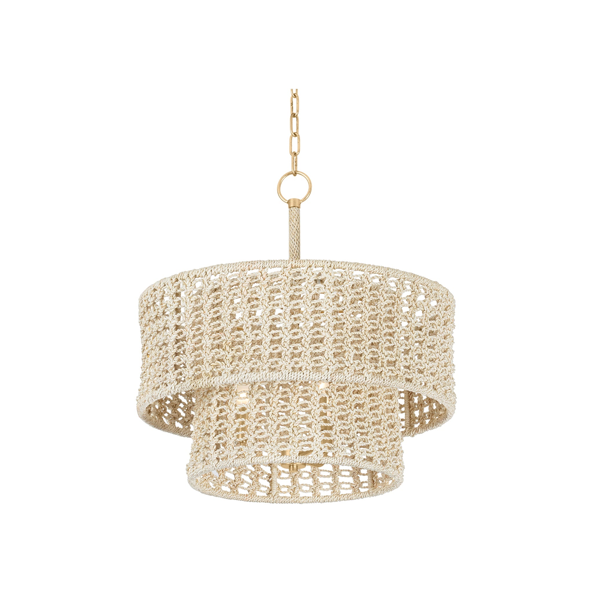 Yorkhill Pendant, Vintage Gold Leaf Small