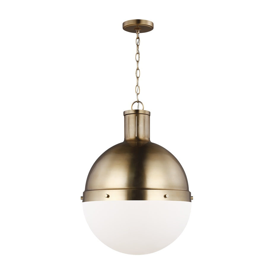 Hanks One Light Large Pendant LIGHTING - pendant Visual Comfort Satin Brass