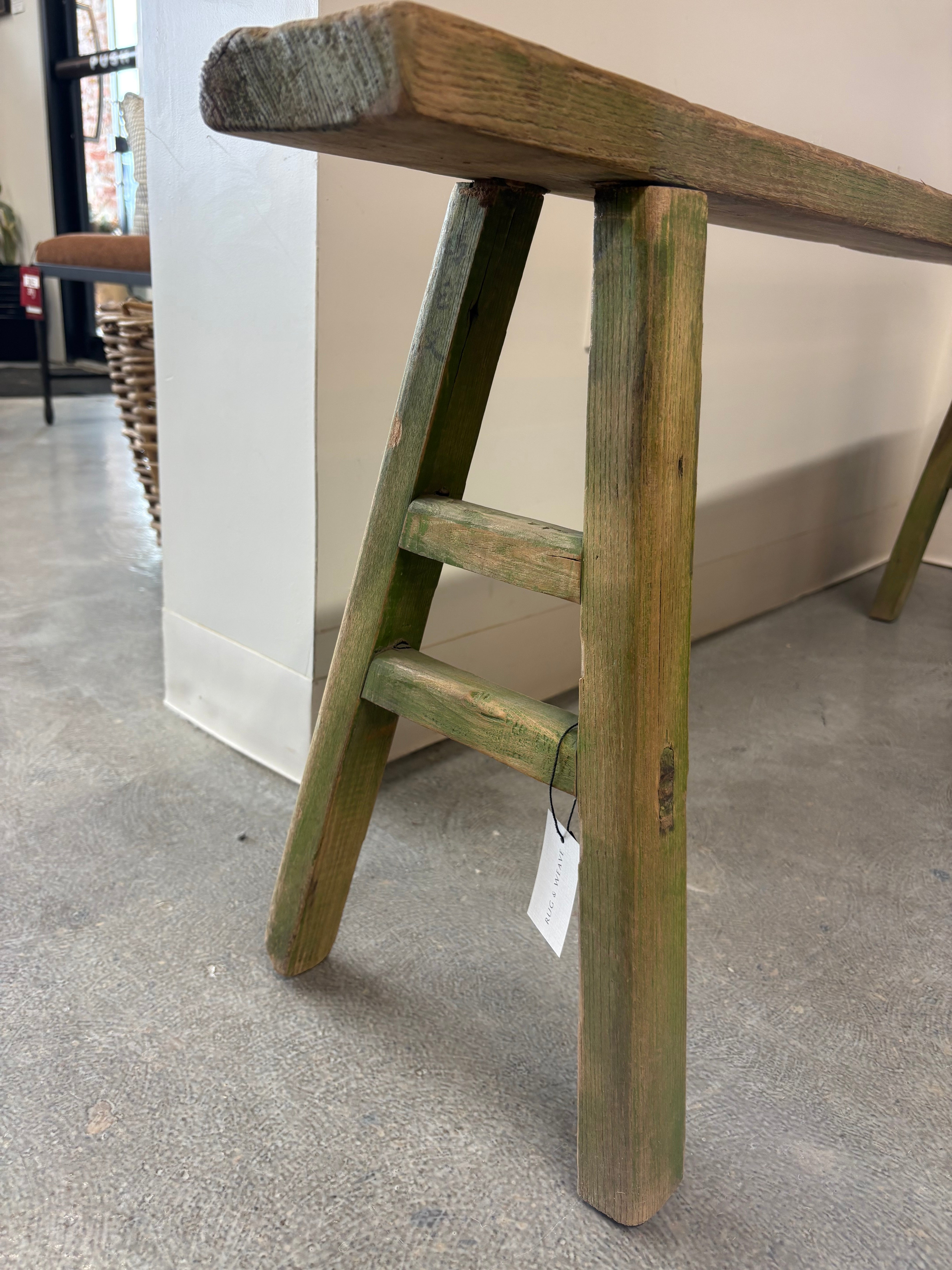 FLOOR MODEL - Vintage Wood Bench FURNITURE - floor model Blue Ocean Traders