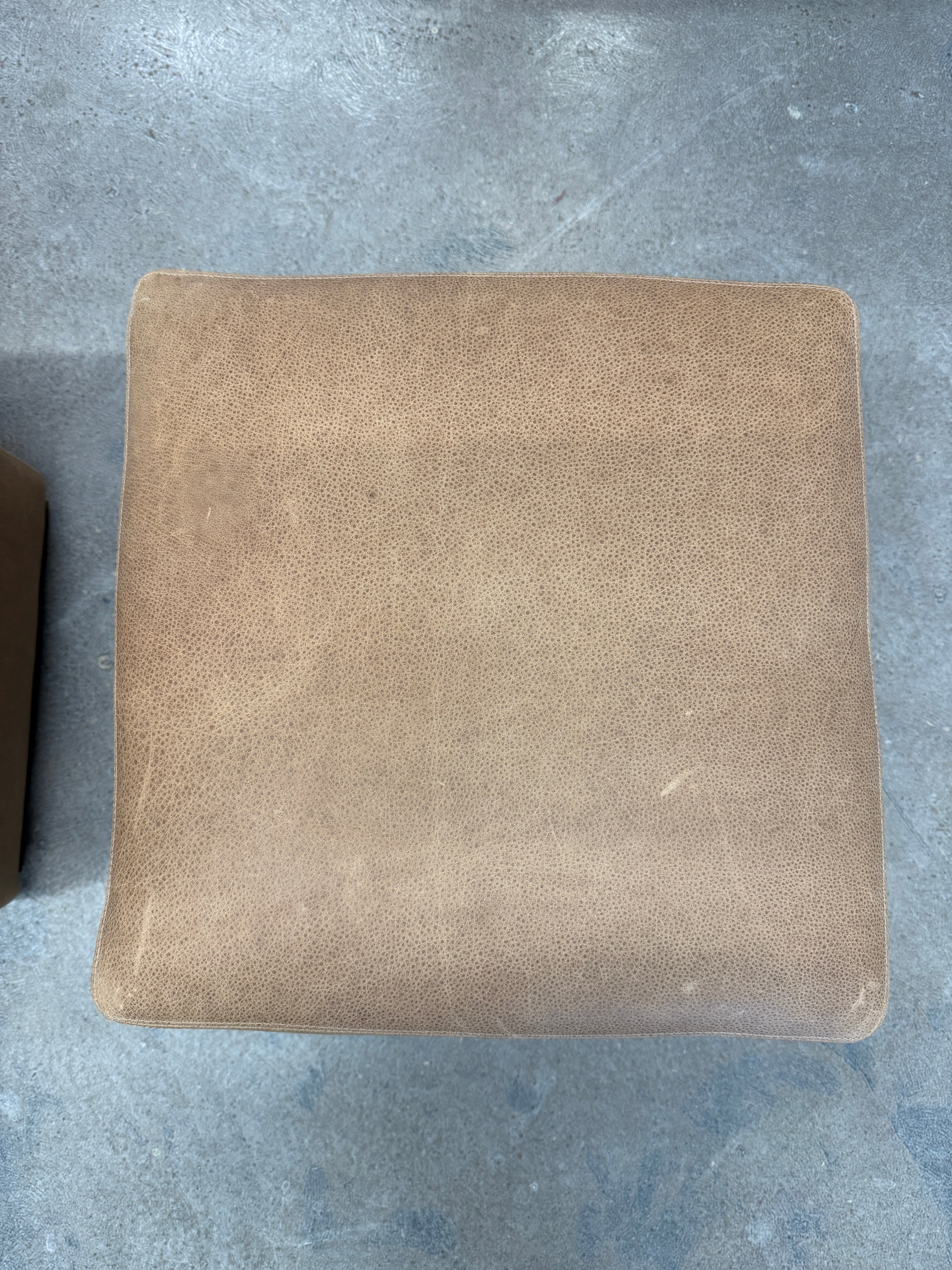 IN STORE - Dena Leather Ottoman FURNITURE - in store Rowe Furniture