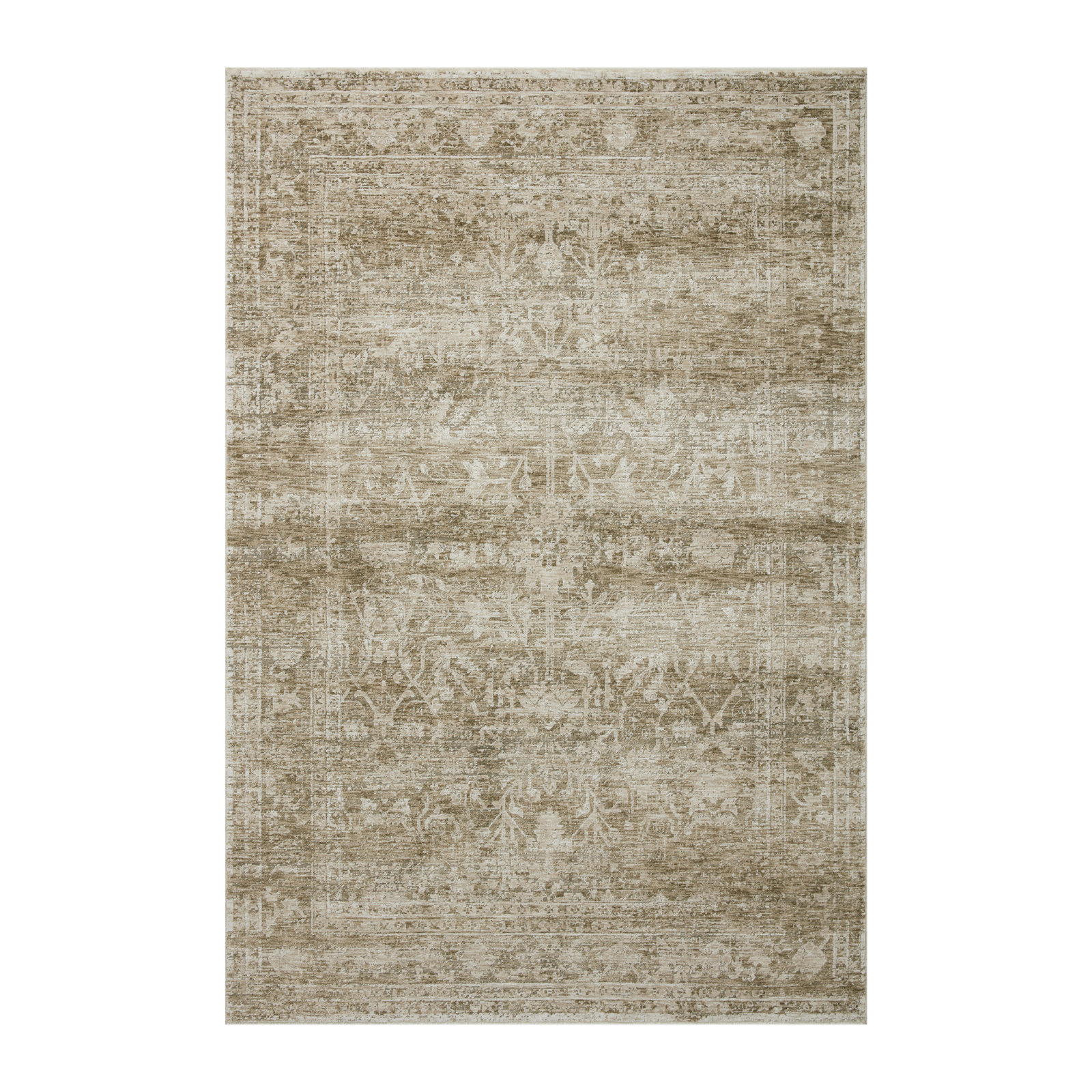 Amber Lewis x Loloi Honora Khaki / Beige Rug, 18" x 18" Sample