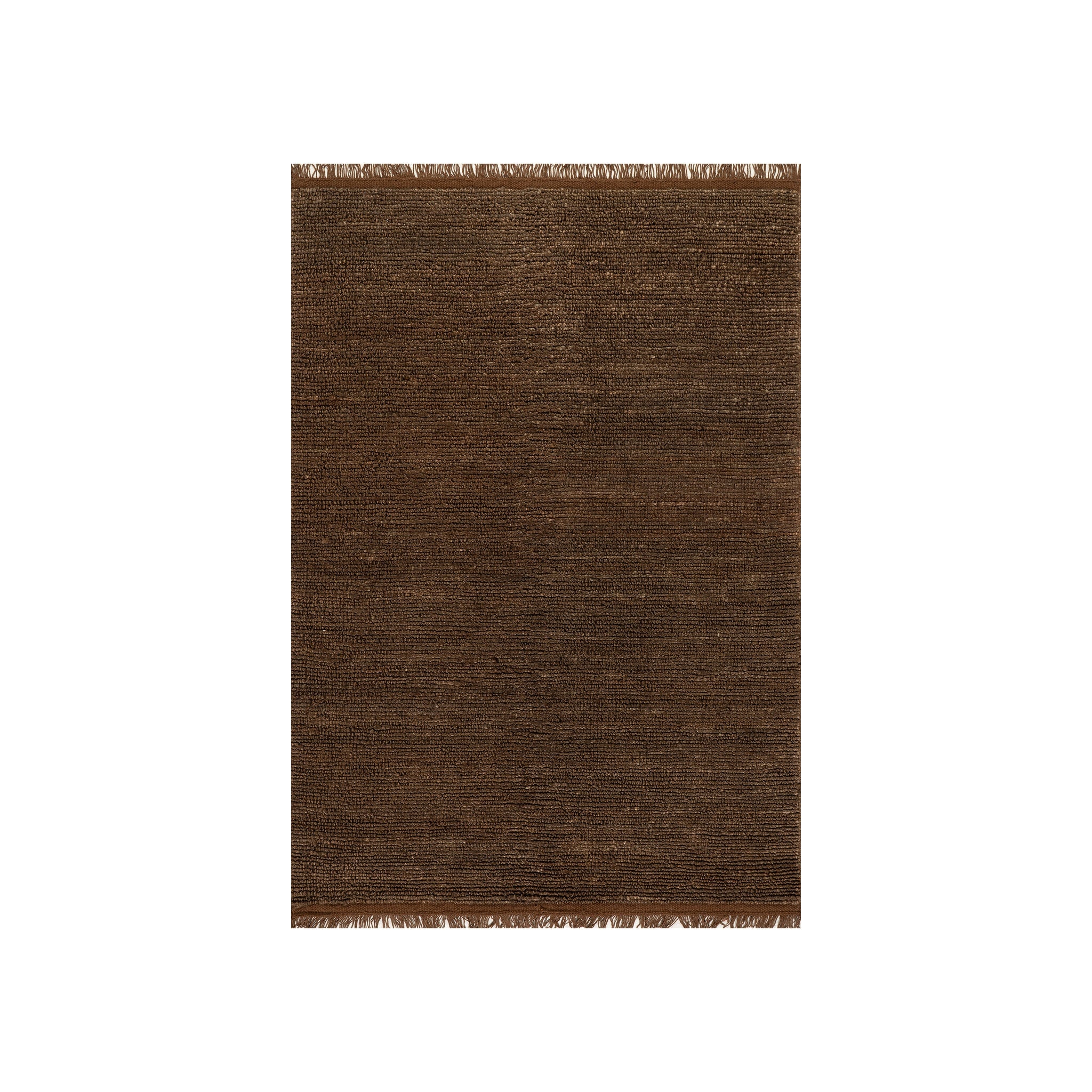 Varnu Textured Handmade Jute Rug, Brown 2' x 3'