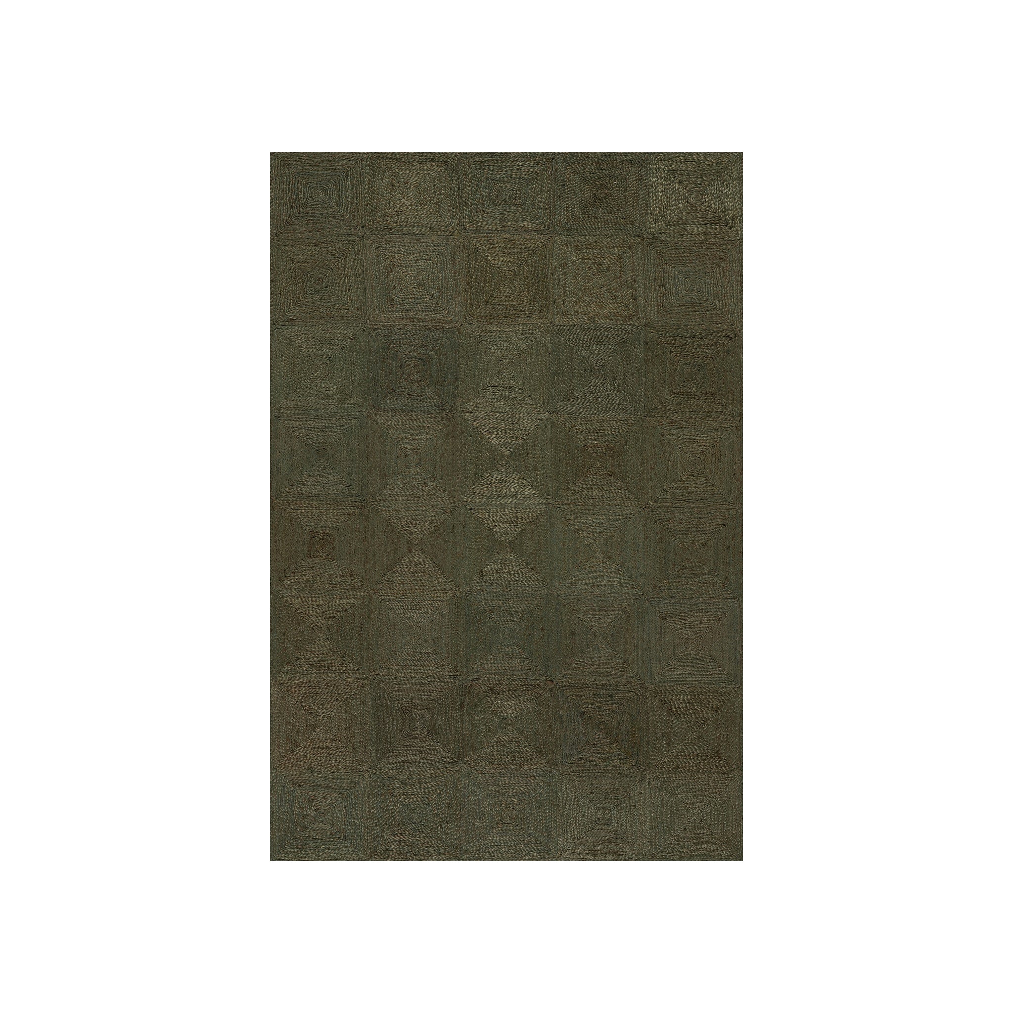 Laux Textured Handmade Jute Rug, Green 2' x 3'