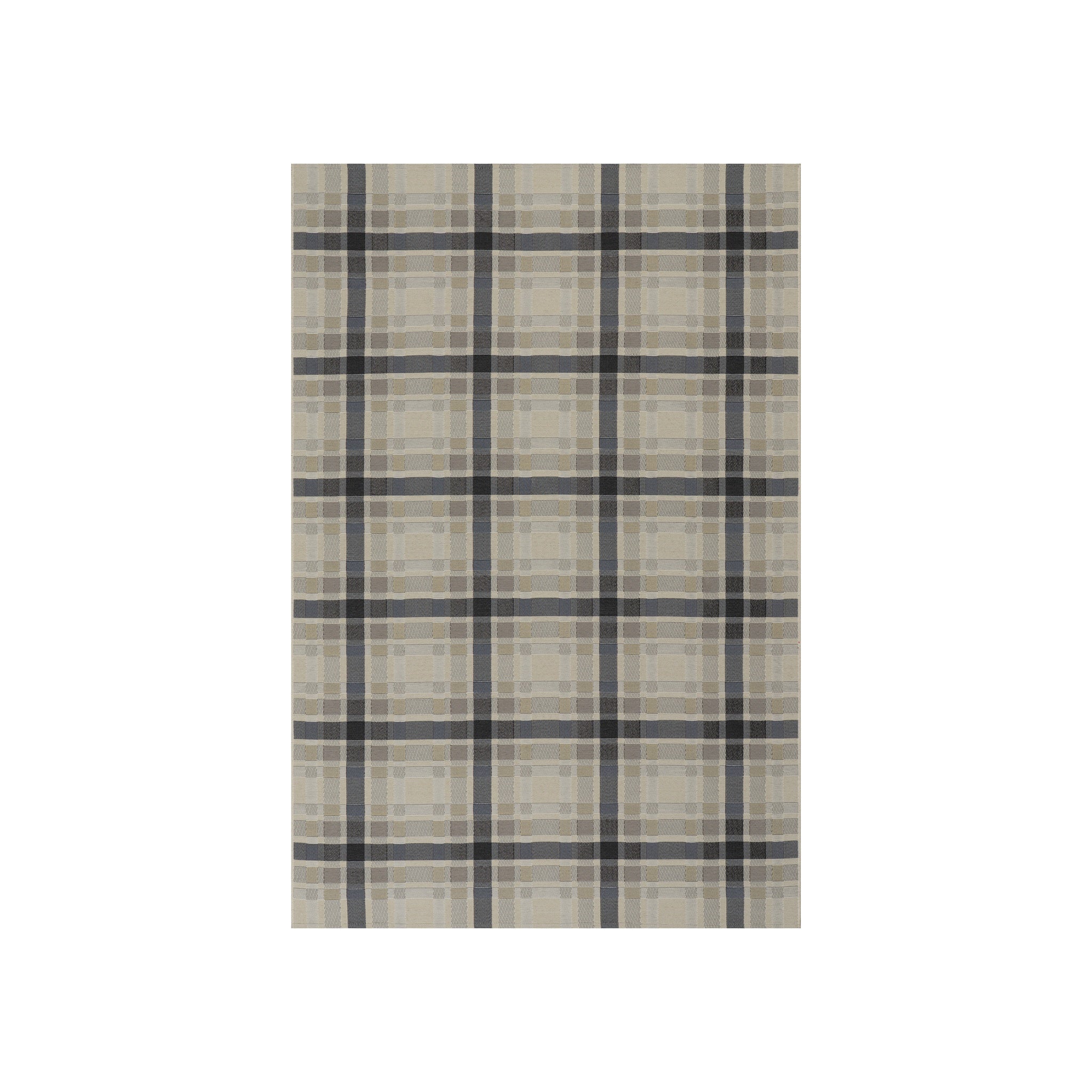 Mesael Modern Plaid Indoor Rug RUGS - synthetic Dash & Albert Blue 2' x 3'