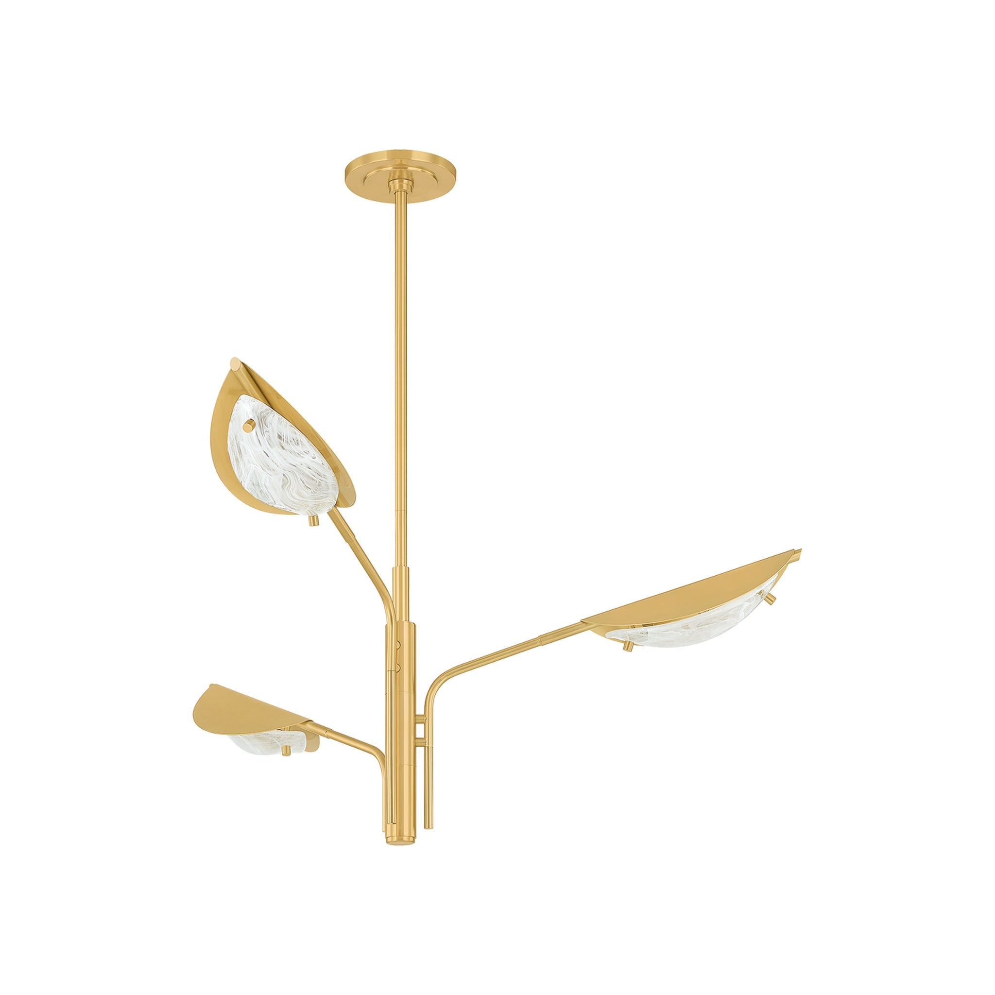 Levin Chandelier, Aged Brass Small