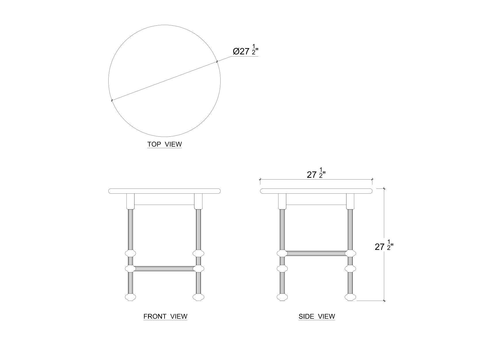 Essex Side Table FURNITURE - side table Bramble