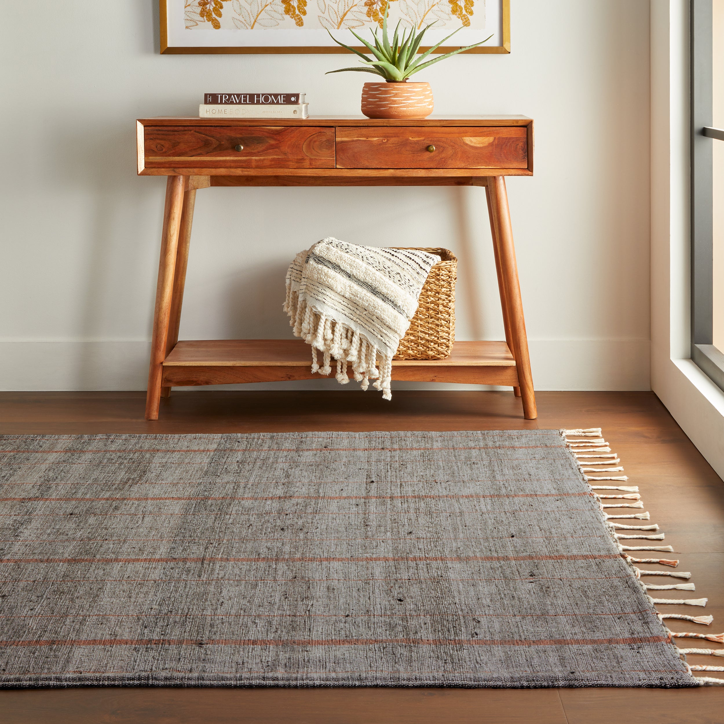 Nare Striped Handmade Cotton Rug