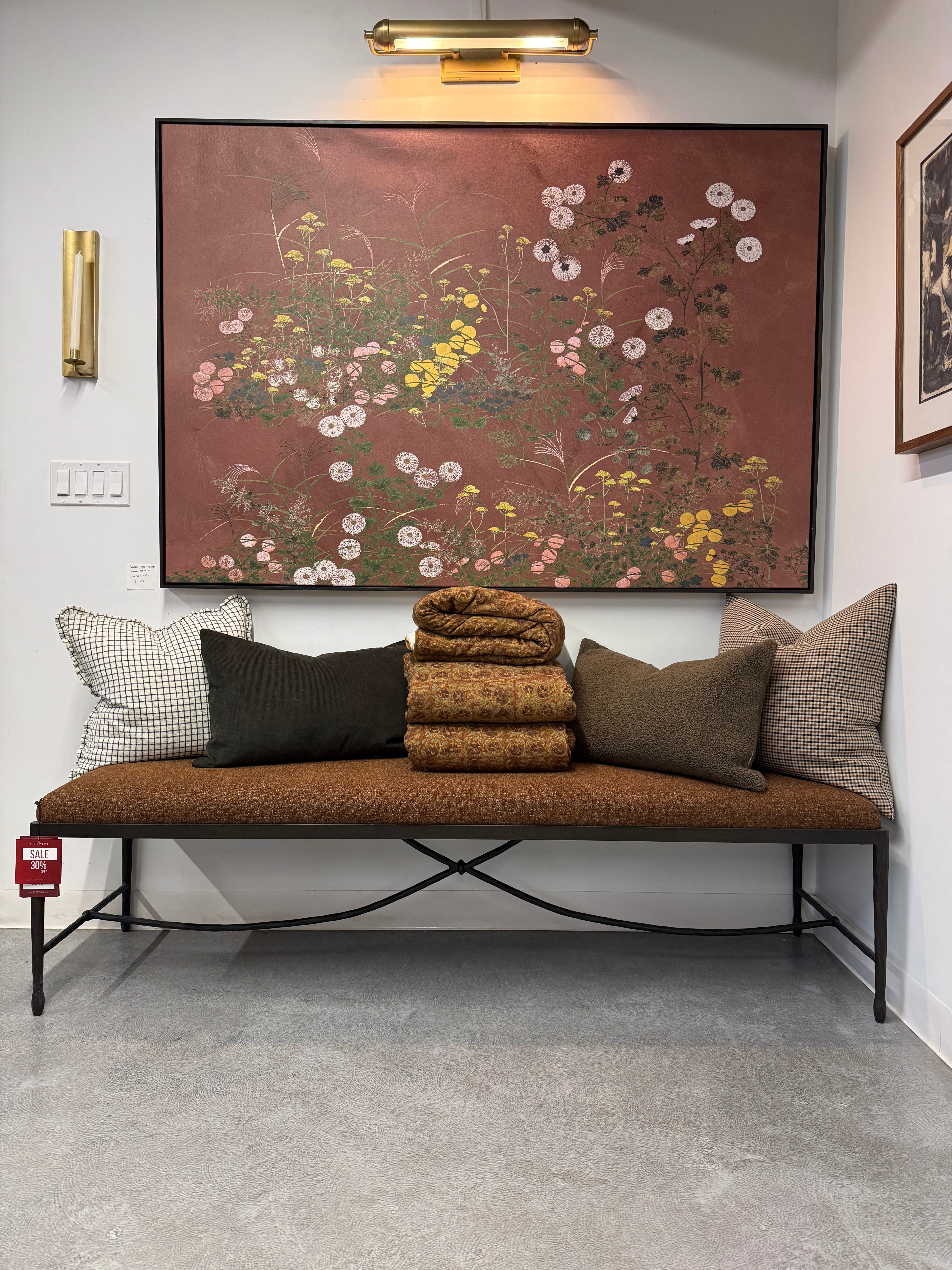 FLOOR MODEL - Jade Accent Bench - Wayfarer Sienna FURNITURE - floor model Four Hands