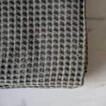 Charcoal Stonewashed Waffle Bed Cover - Rug & Weave