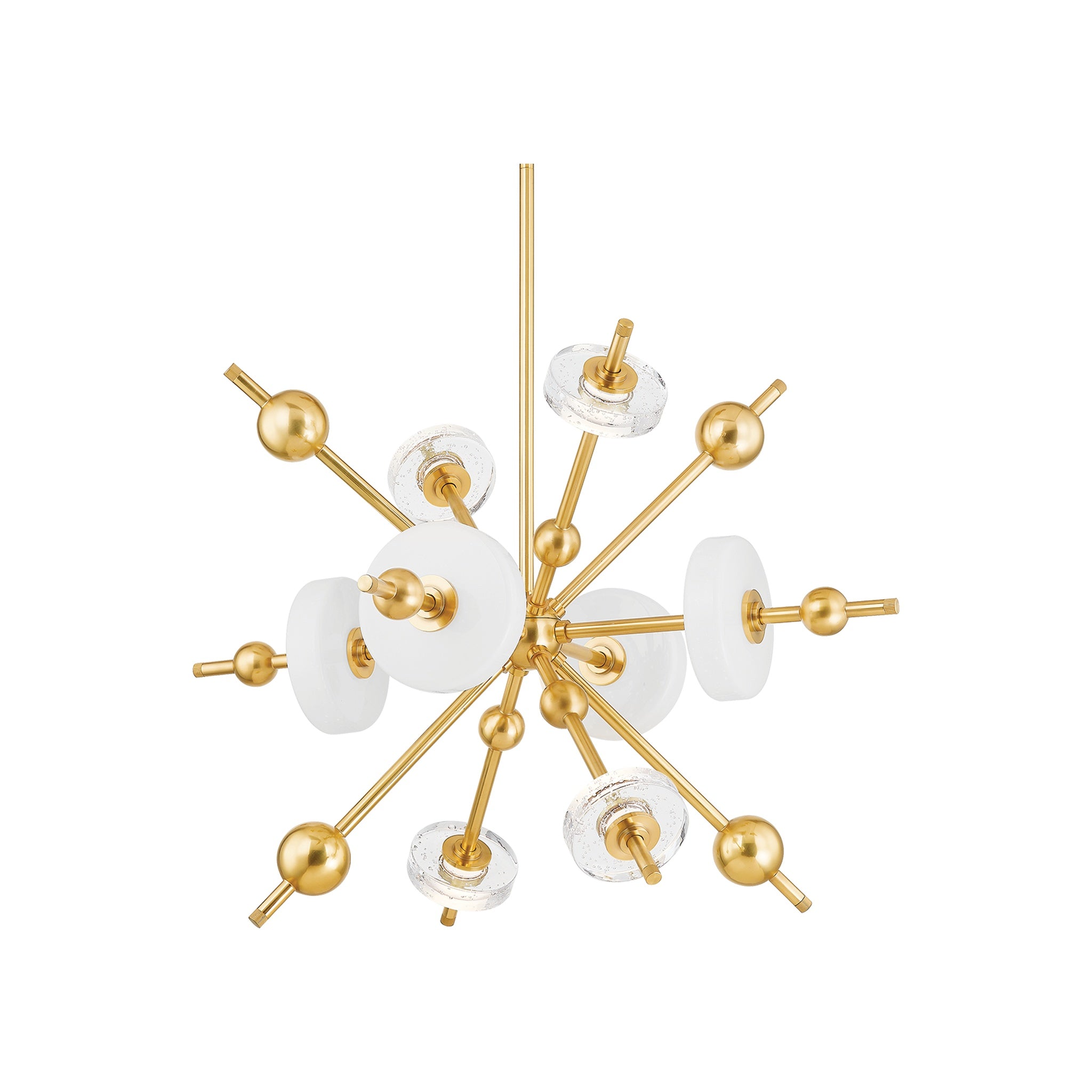 Maynard Chandelier, Aged Brass Small