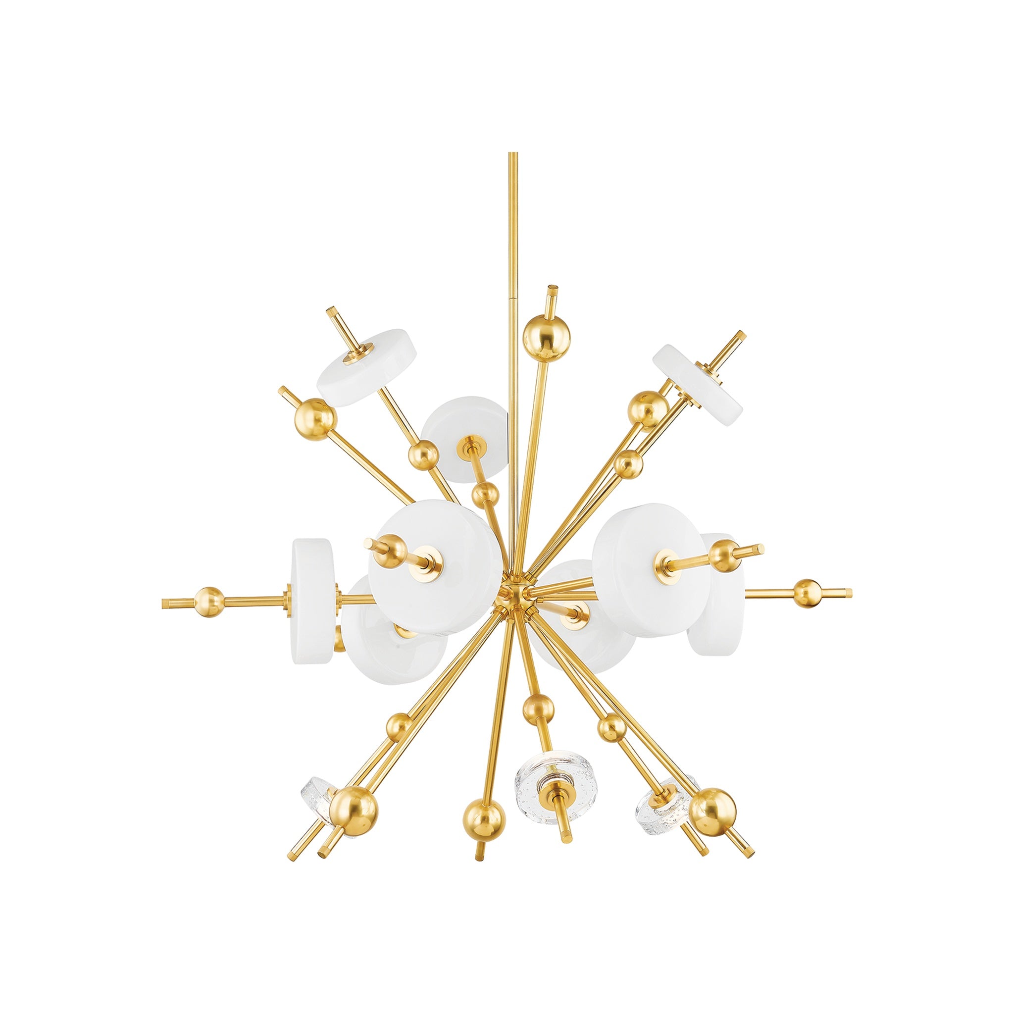 Maynard Chandelier, Aged Brass Large