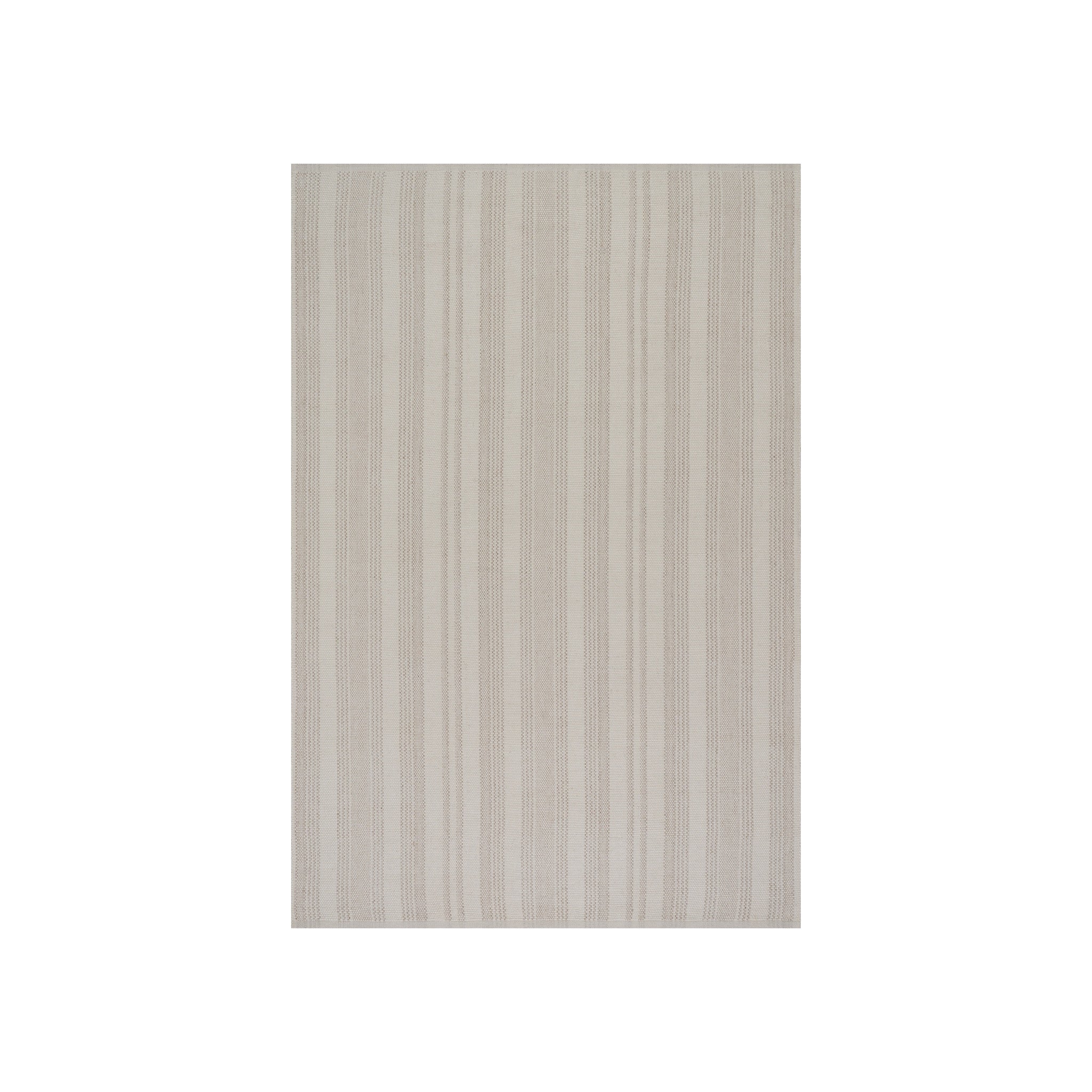 Nexel Striped Farmhouse Rug, Tan 2' x 3'